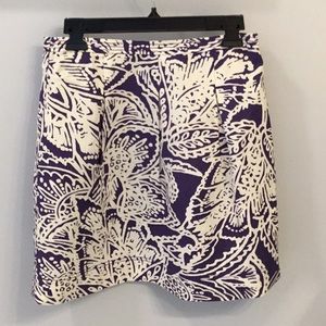 Purple and cream Loft skirt